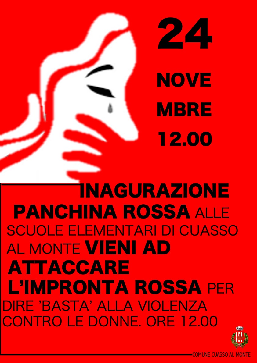 Inaugurazione Panchina Rossa